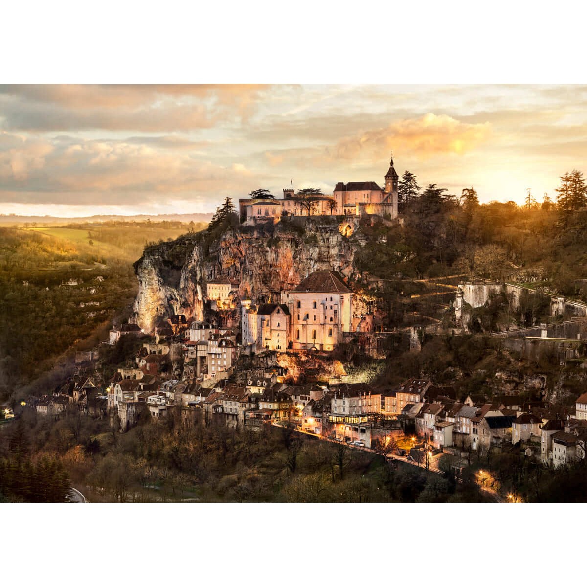 Tableau mural cité médiévale