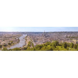 Tableau sur toile panorama Rouen 30x97 cm