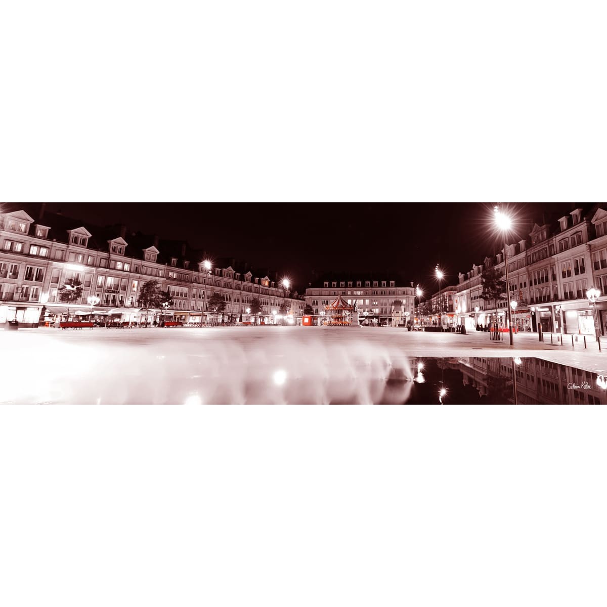 Tableau sur toile place Jeanne Hachette à Beauvais 30x97 cm Tableau sur toile place Jeanne Hachette à Beauvais 30x97 cm