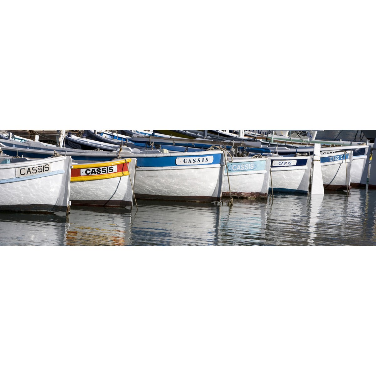 Tableau sur toile Cassis barques 30x97 cm Tableau sur toile Cassis barques 30x97 cm