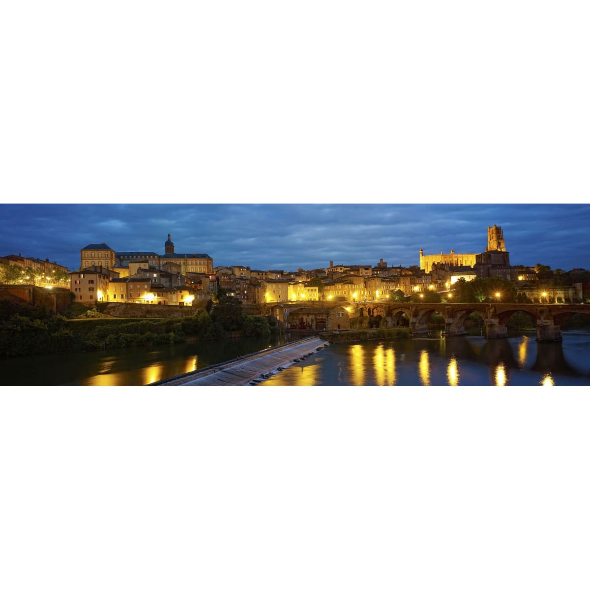 Tableau sur toile Albi de nuit 30x97 cm Tableau sur toile Albi de nuit 30x97 cm