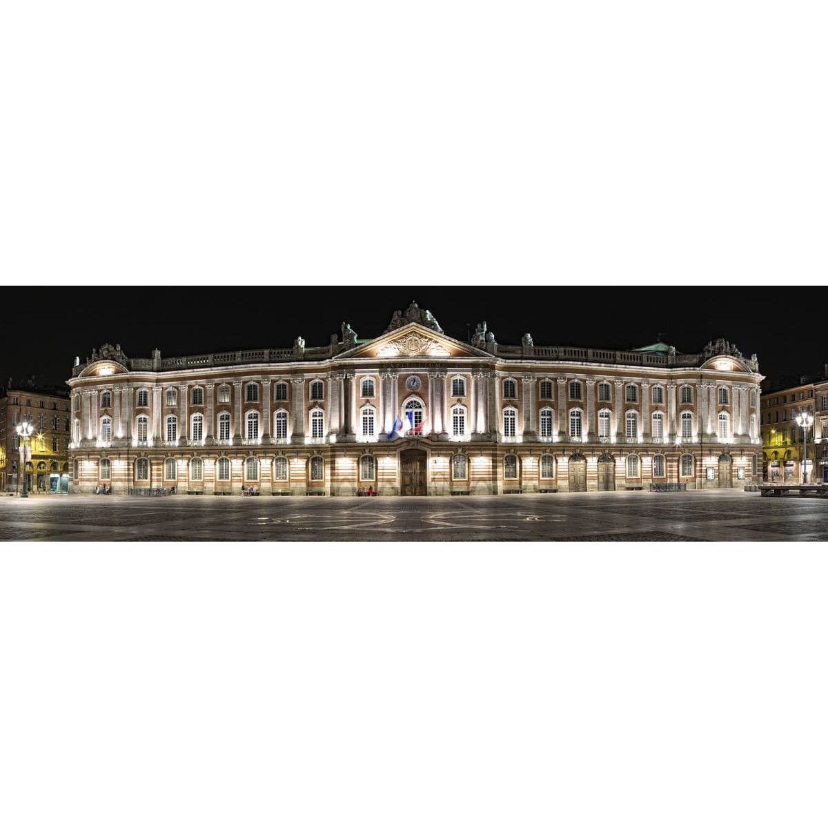 Tableau sur toile le capitole de nuit 30x97 cm