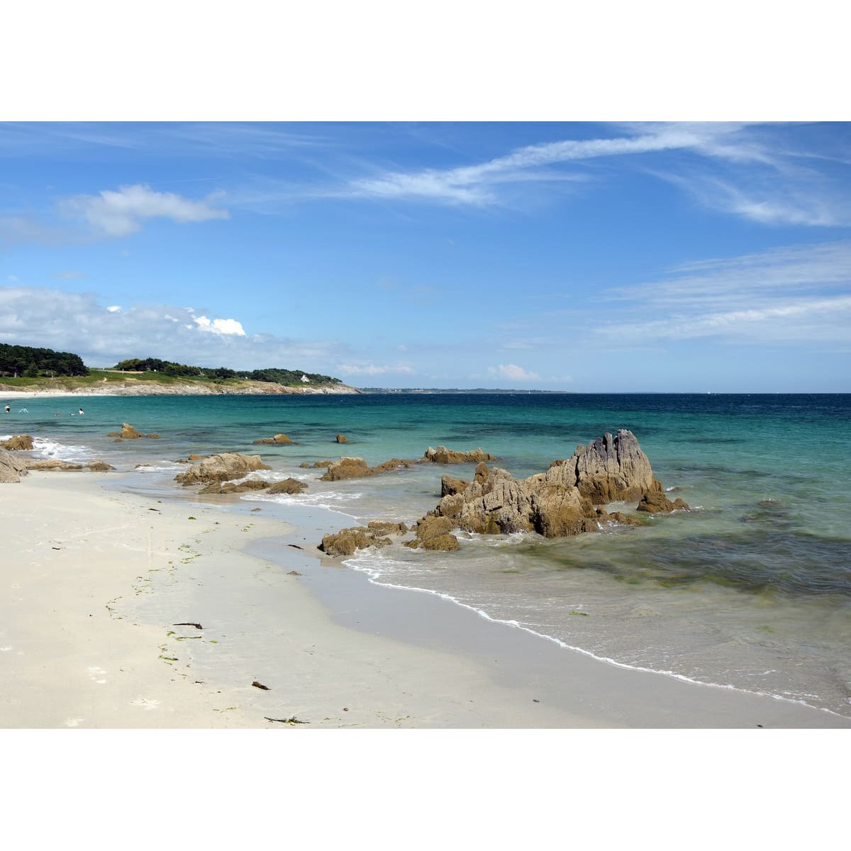 Tableau sur toile plage Raguenes 45x65 cm Tableau sur toile plage Raguenes 45x65 cm