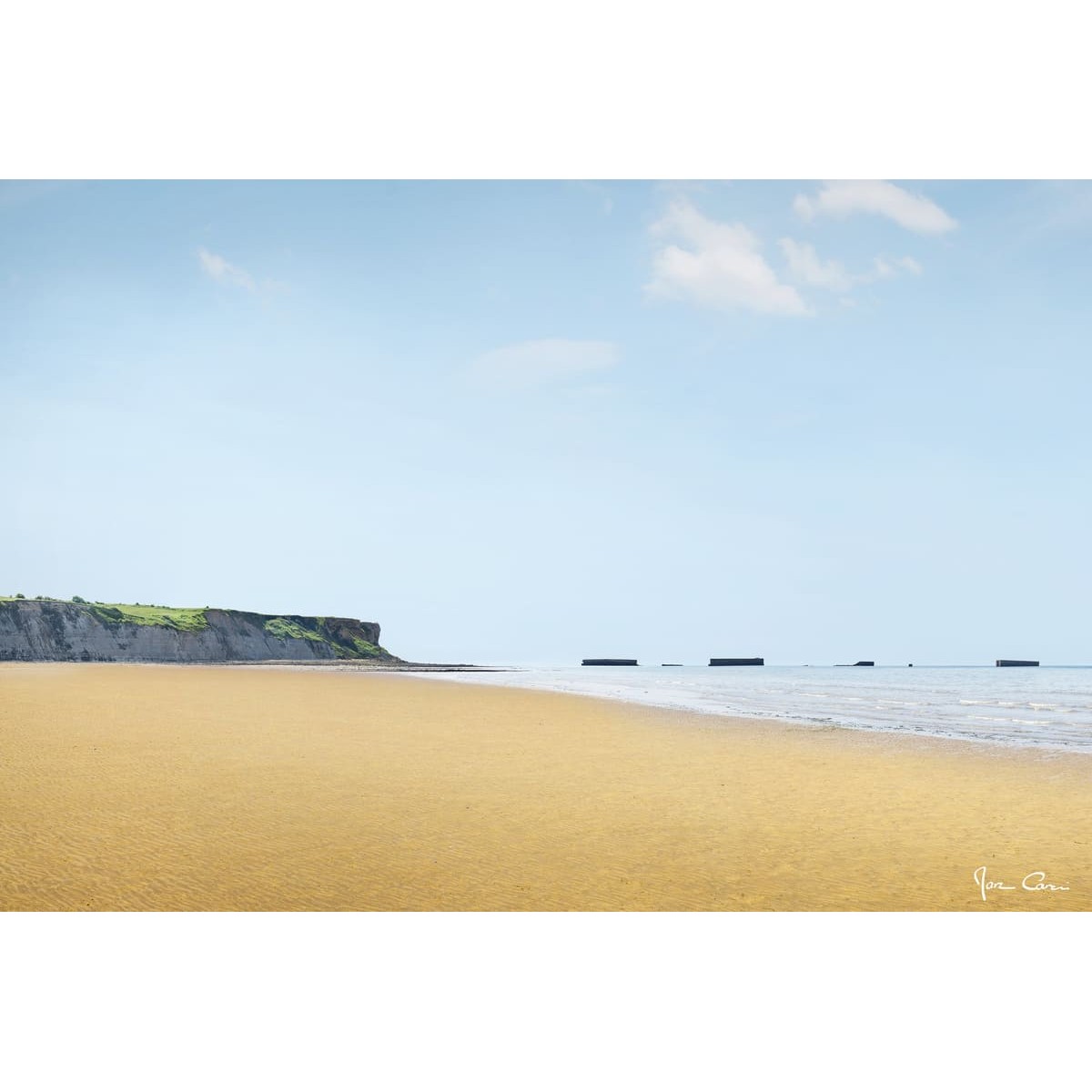 Tableau sur toile plage d'Arromanches 45x65 cm Tableau sur toile plage d'Arromanches 45x65 cm