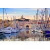Tableau sur toile bateaux vieux port Marseille