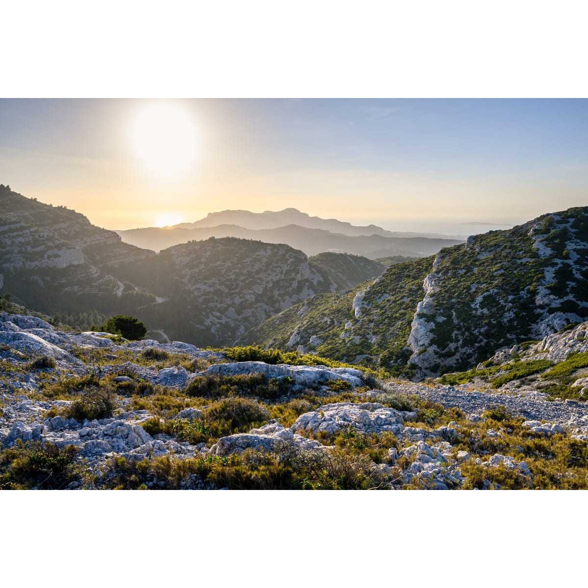 Tableau sur toile massif calanque Tableau sur toile massif calanque