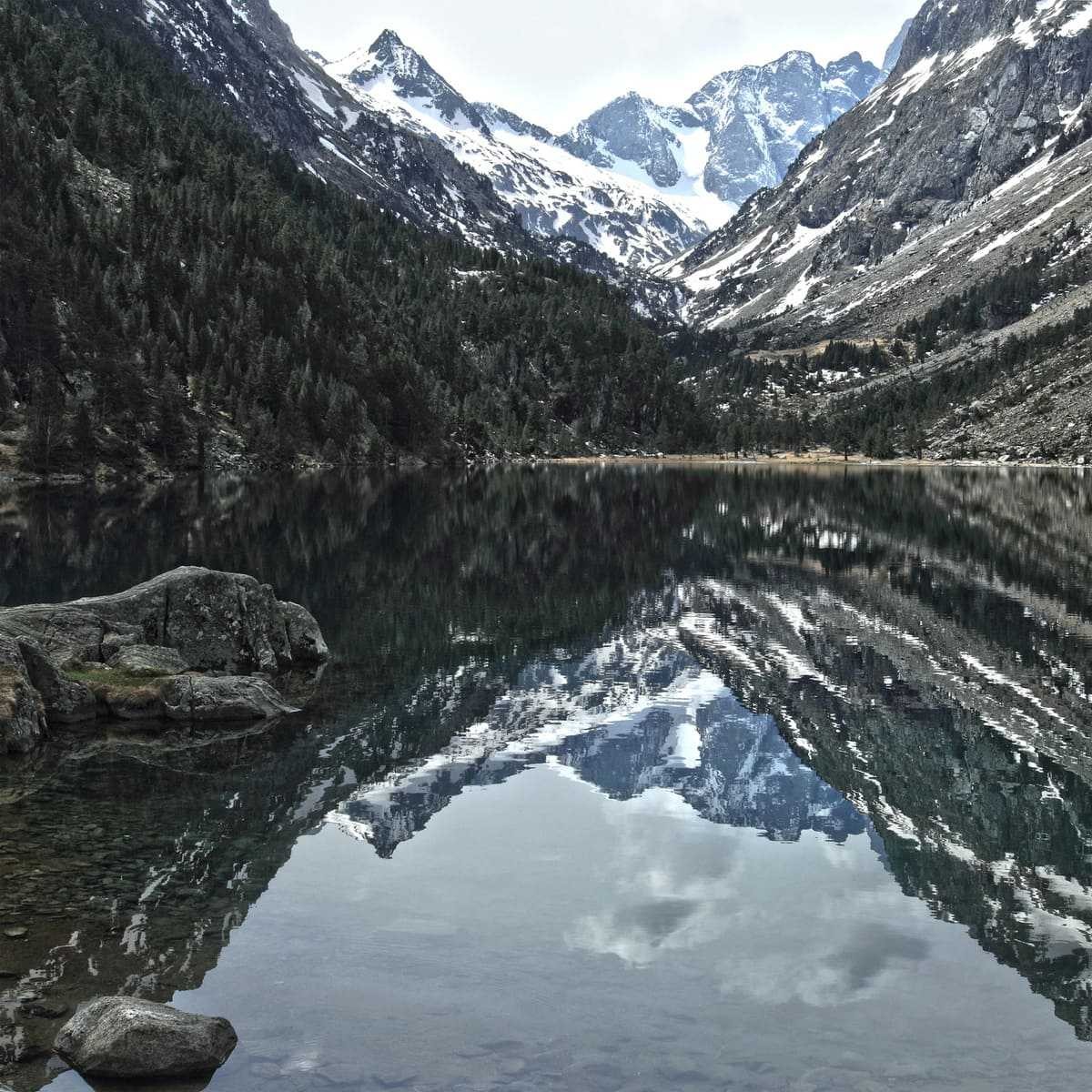 Tableau sur toile lac de Gaube