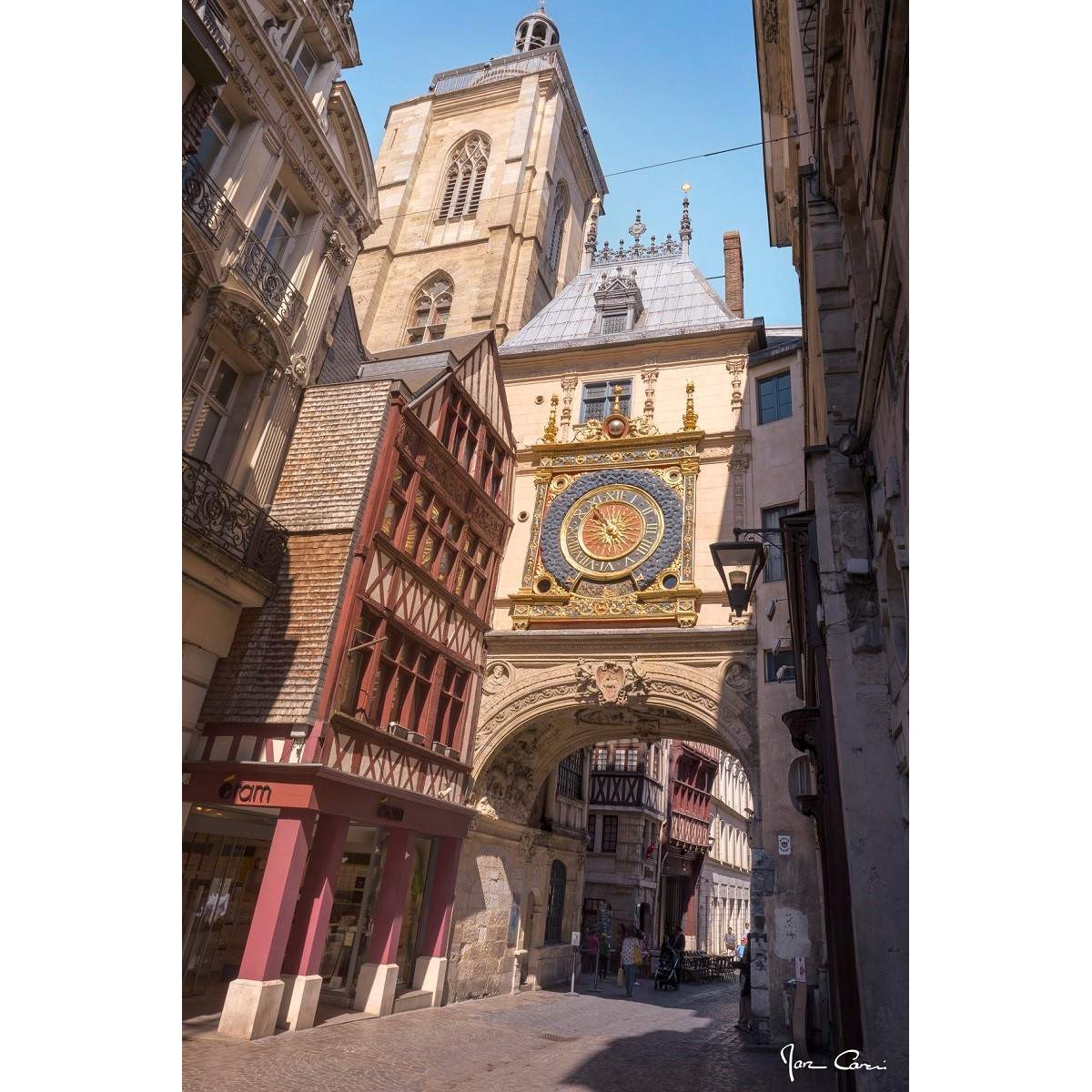 Tableau mural horloge Rouen