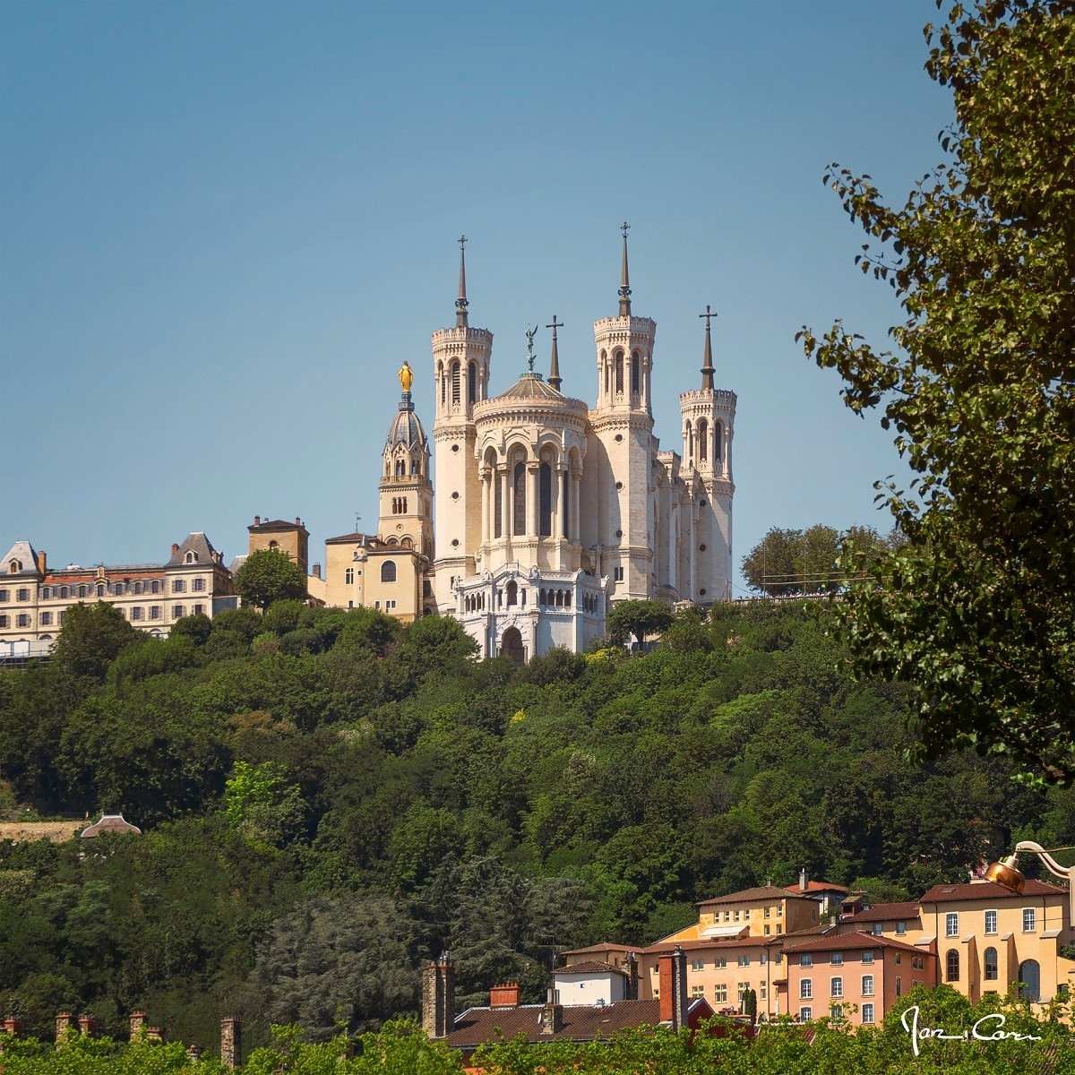 Tableau mural vue sur Fourvière à Lyon Tableau mural vue sur Fourvière à Lyon