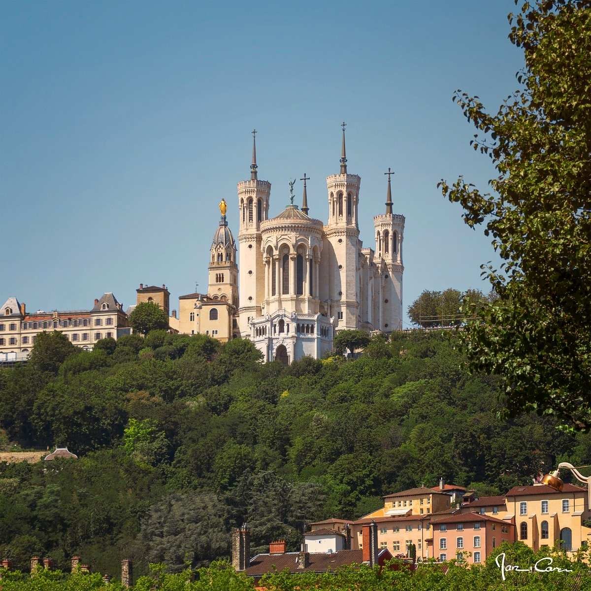 Tableau mural vue sur Fourvière à Lyon