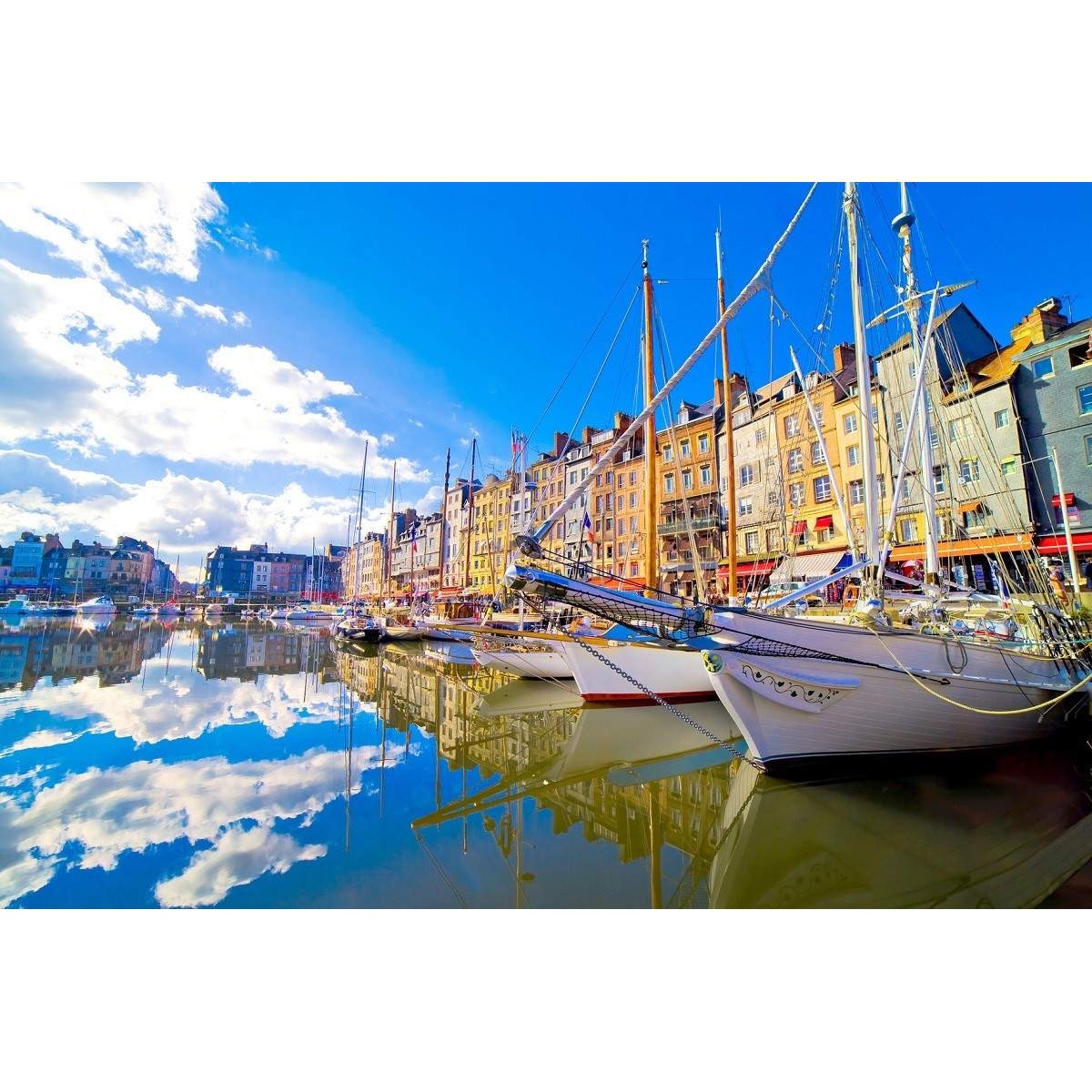 Tableau mural port Honfleur 65x97 cm