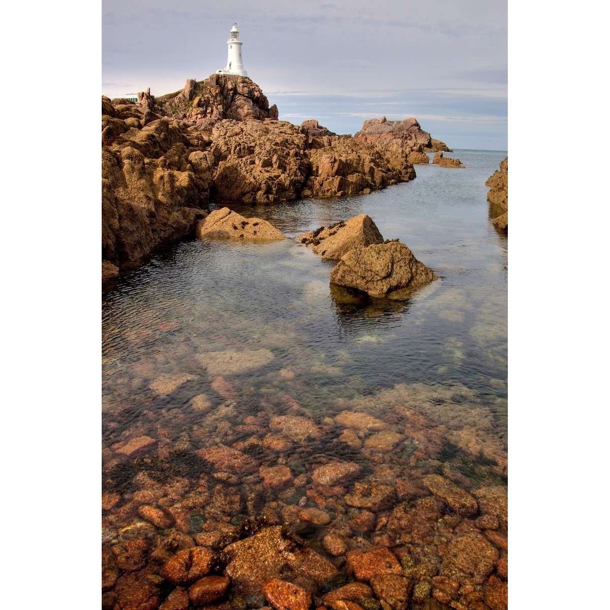 Tableau mural phare de Jersey 65x97 cm