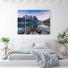 Triptyque sur toile montagne 125x97 cm ambiance