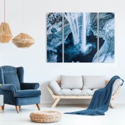 Triptyque sur toile vue 125x97 cm ambiance