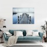 Triptyque sur toile ponton 125x97 cm ambiance