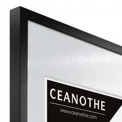 Cadre photo Milan noir 50x70 cm verre acrylique avec passe-partout angle