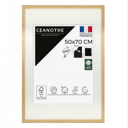 Cadre photo Milan brut 50x70 cm verre acrylique avec passe-partout face