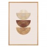 Tableau mural encadré formes et doré 65x97 cm Tableau mural encadré formes et doré 65x97 cm