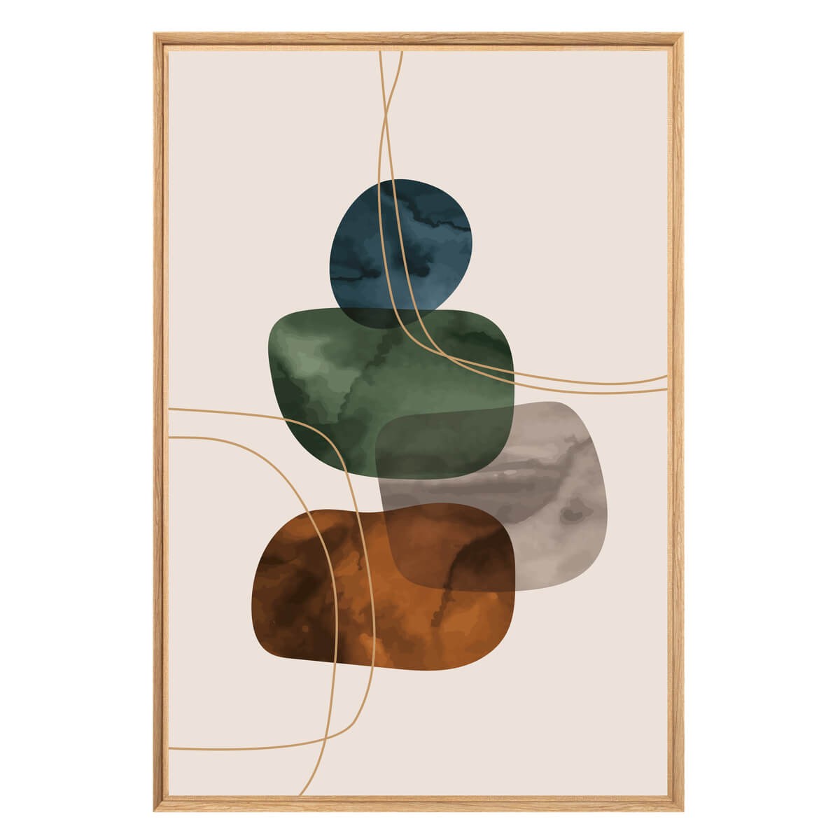 Tableau mural encadré carré abstrait 65x97 cm Tableau mural encadré carré abstrait 65x97 cm