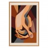 Tableau mural encadré mains enlacées 65x97 cm face