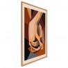 Tableau mural encadré mains enlacées 65x97 cm biais