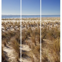 Triptyque sur toile plage sables 90x97 cm