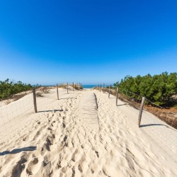 Tableau sur verre plage Salie 30x30 cm