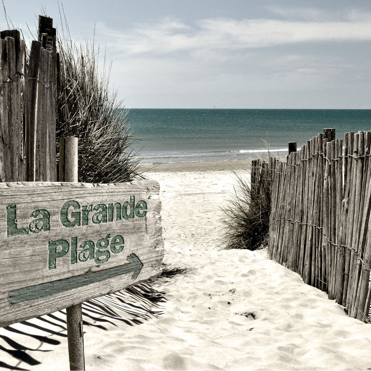 Tableau sur toile panneau la grande plage 30x30 cm Tableau sur toile panneau la grande plage 30x30 cm