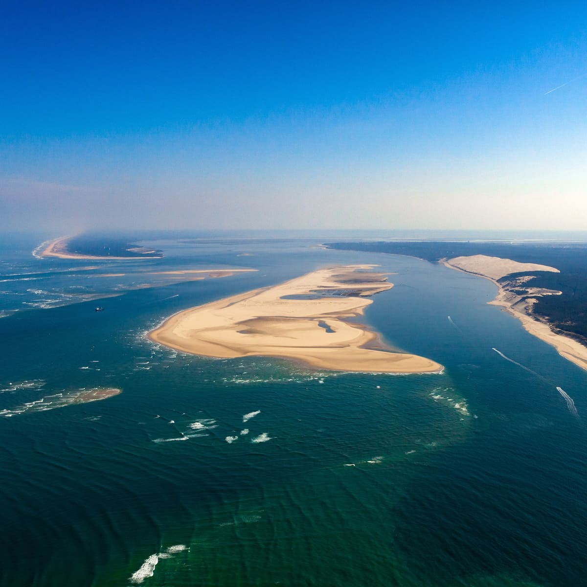 Tableau sur toile vue ciel Arcachon 30x30 cm