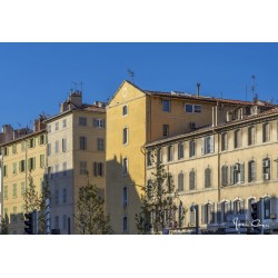 Tableau sur toile maisons de Marseille 45x65 cm