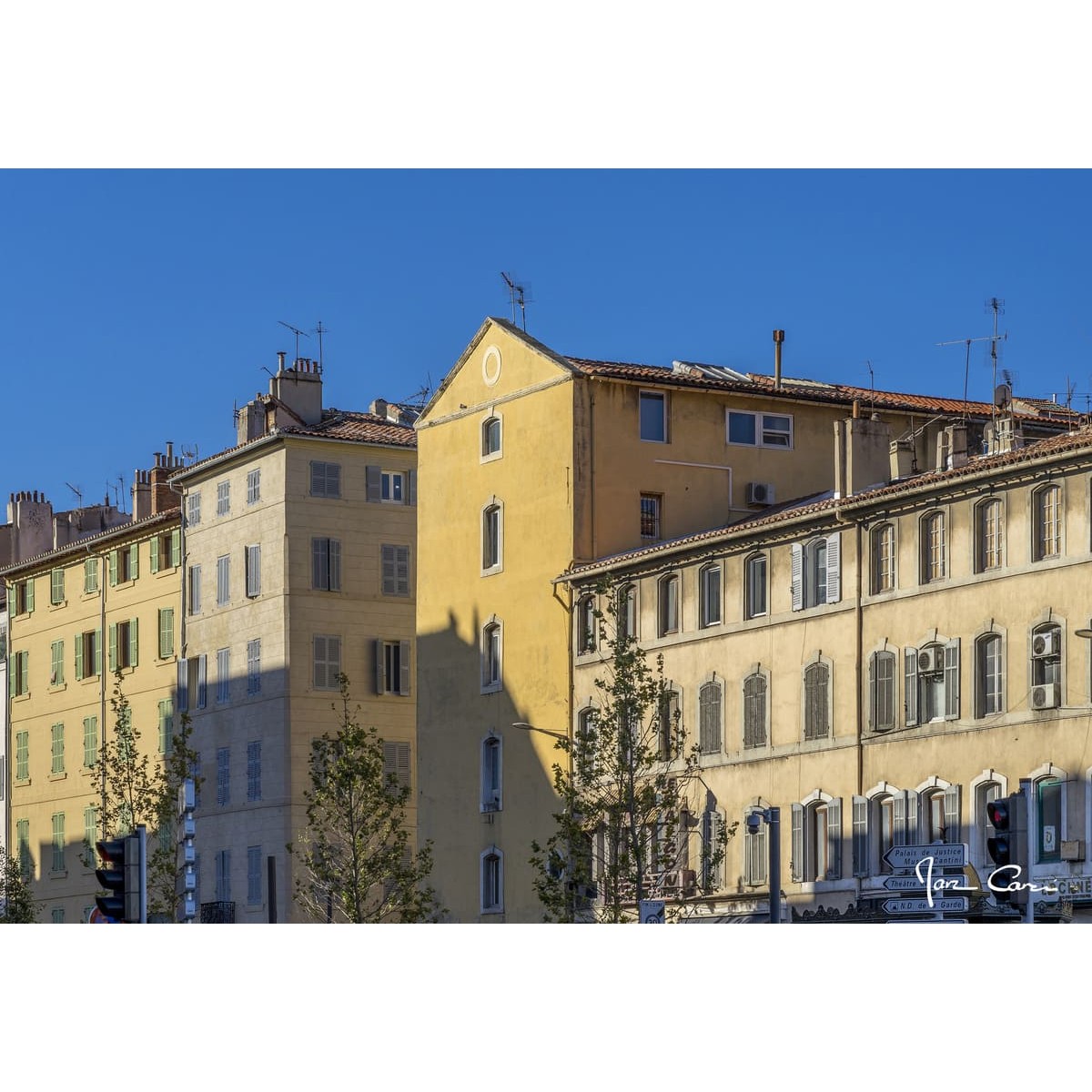 Tableau sur toile maisons de Marseille 45x65 cm