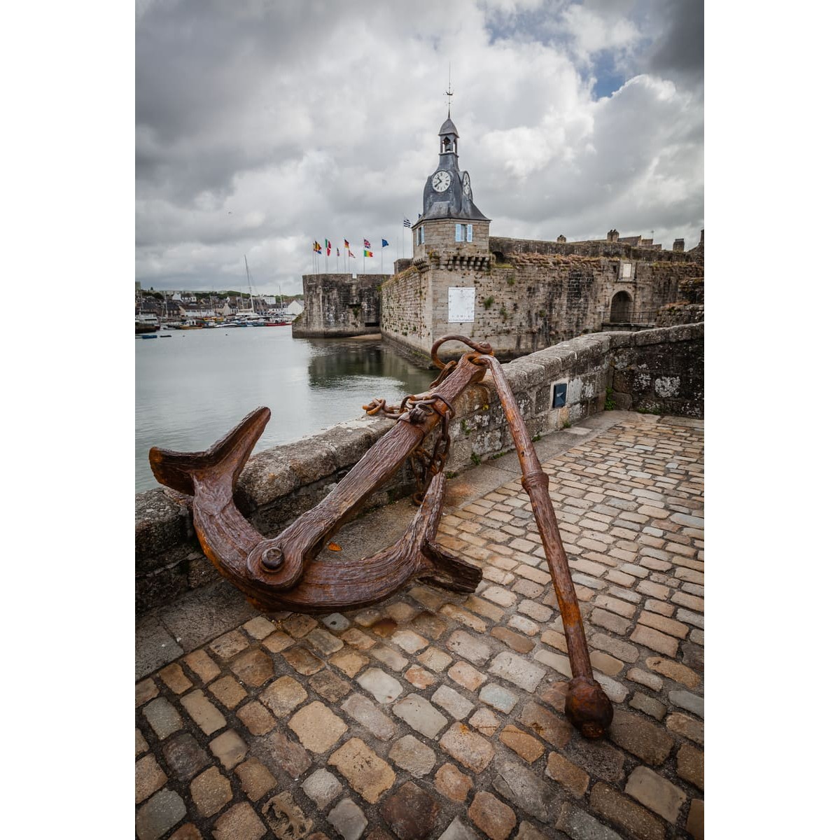 Tableau sur toile Ancre Concarneau 65x97 cm