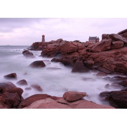 Tableau sur toile brume île Bretonne 45x65 cm