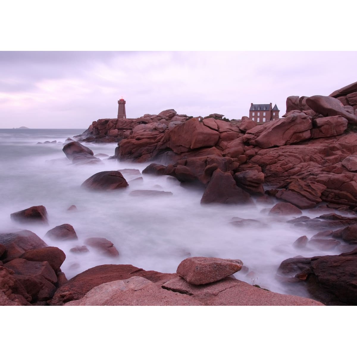 Tableau sur toile brume île Bretonne 45x65 cm