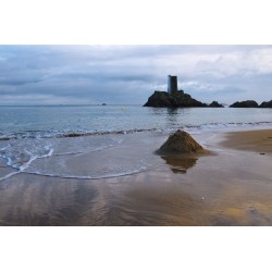 Tableau sur toile plage de la Fourberie 45x65 cm