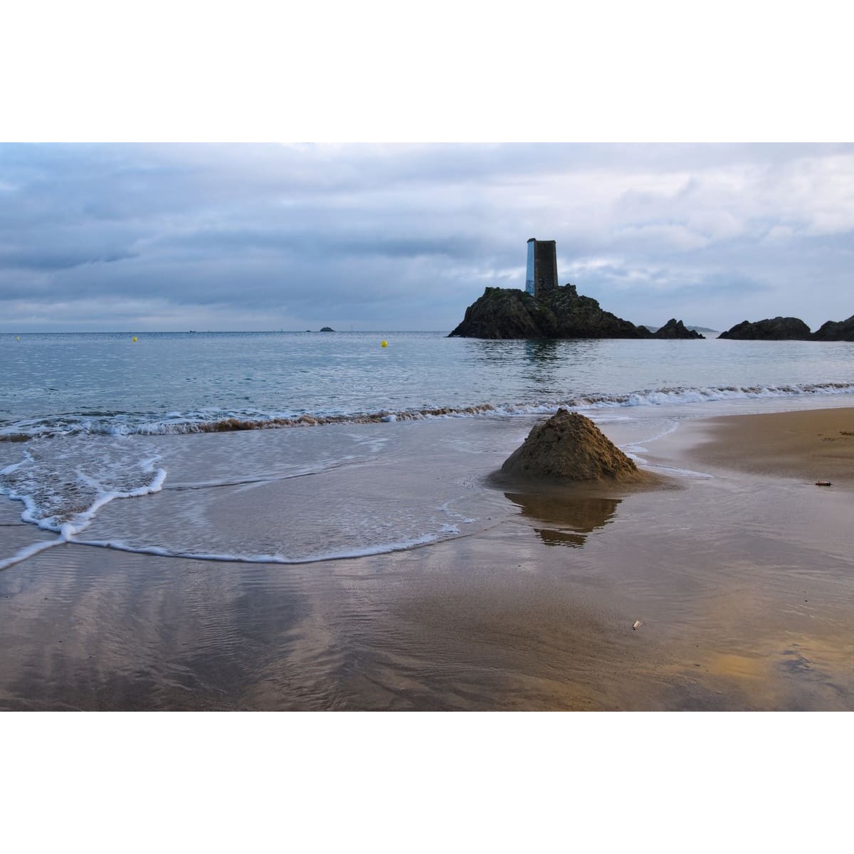 Tableau sur toile plage de la Fourberie 45x65 cm