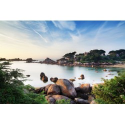 Tableau sur verre Saint-Brieuc plage 45x65 cm