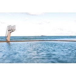Tableau sur verre plage Saint-Quay-Portrieux 45x65 cm