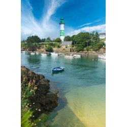 Tableau sur verre synthétique phare de Doela aval 65x97 cm