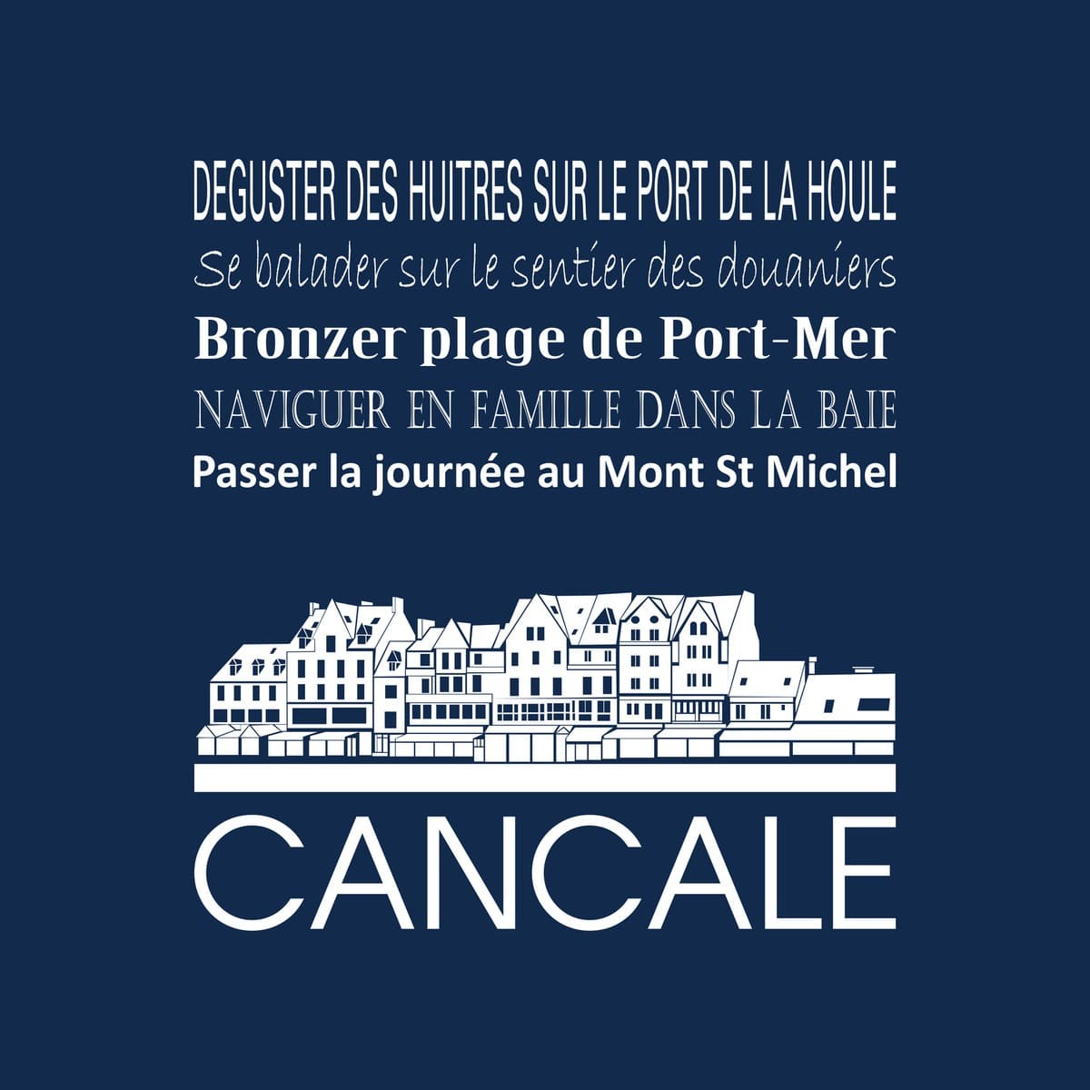Tableau sur toile Cancale 30x30 cm bleu Tableau sur toile Cancale 30x30 cm bleu