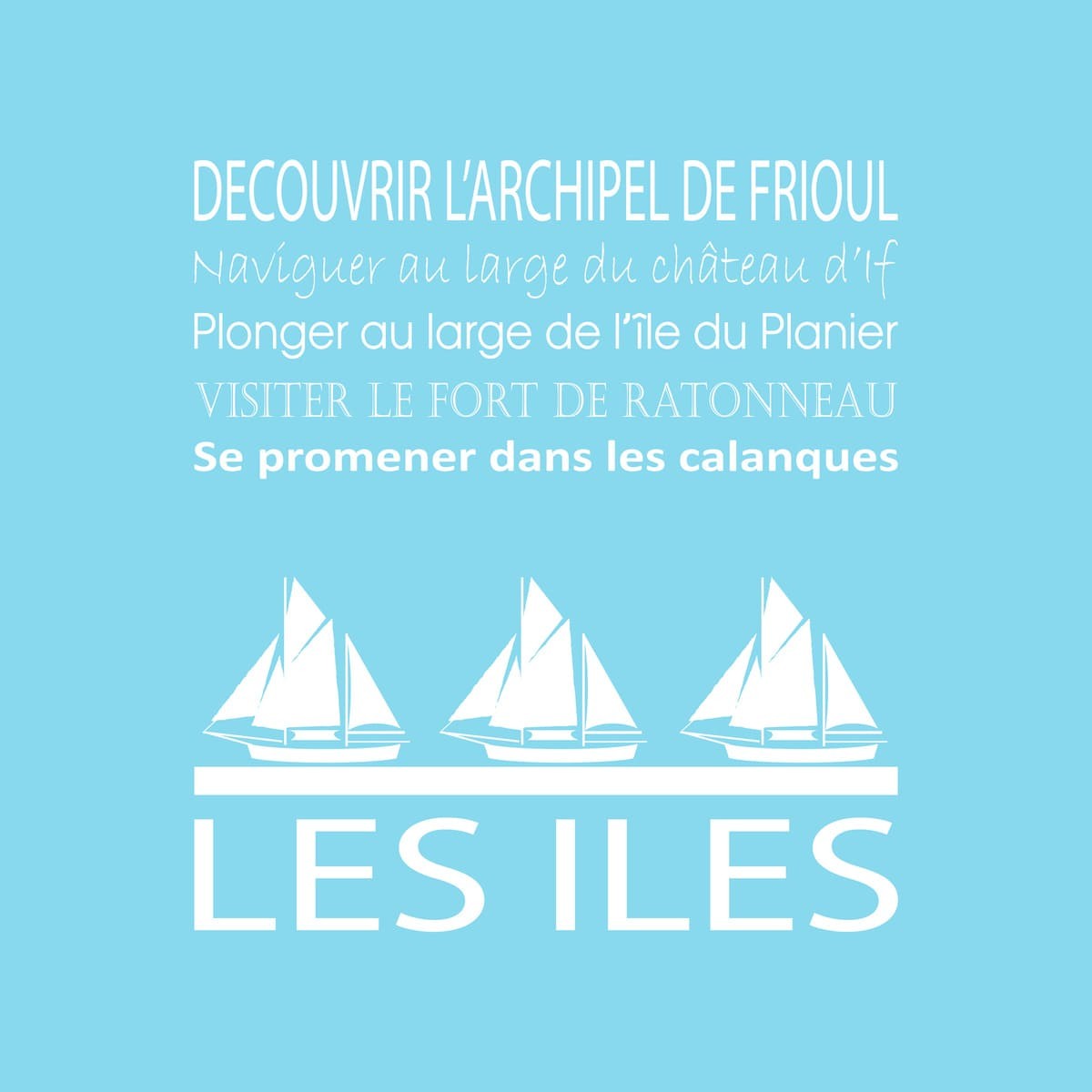 Tableau sur toile les îles 30x30 cm bleu clair Tableau sur toile les îles 30x30 cm bleu clair