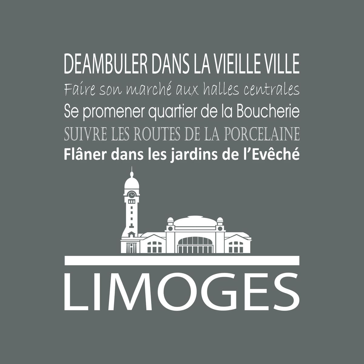 Tableau sur toile Limoges 30x30 cm gris Tableau sur toile Limoges 30x30 cm gris