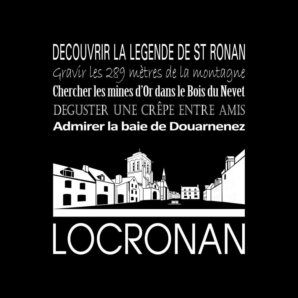 Tableau sur toile Locronan 30x30 cm noir Tableau sur toile Locronan 30x30 cm noir