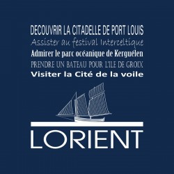 Tableau sur toile Lorient 30x30 cm bleu