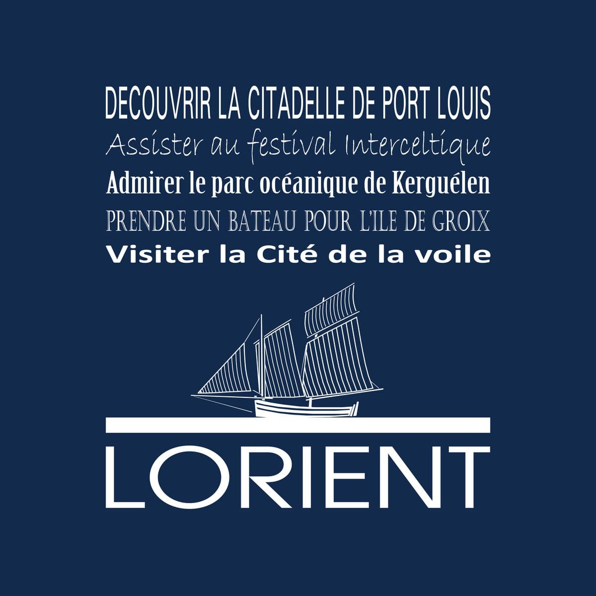 Tableau sur toile Lorient 30x30 cm bleu Tableau sur toile Lorient 30x30 cm bleu