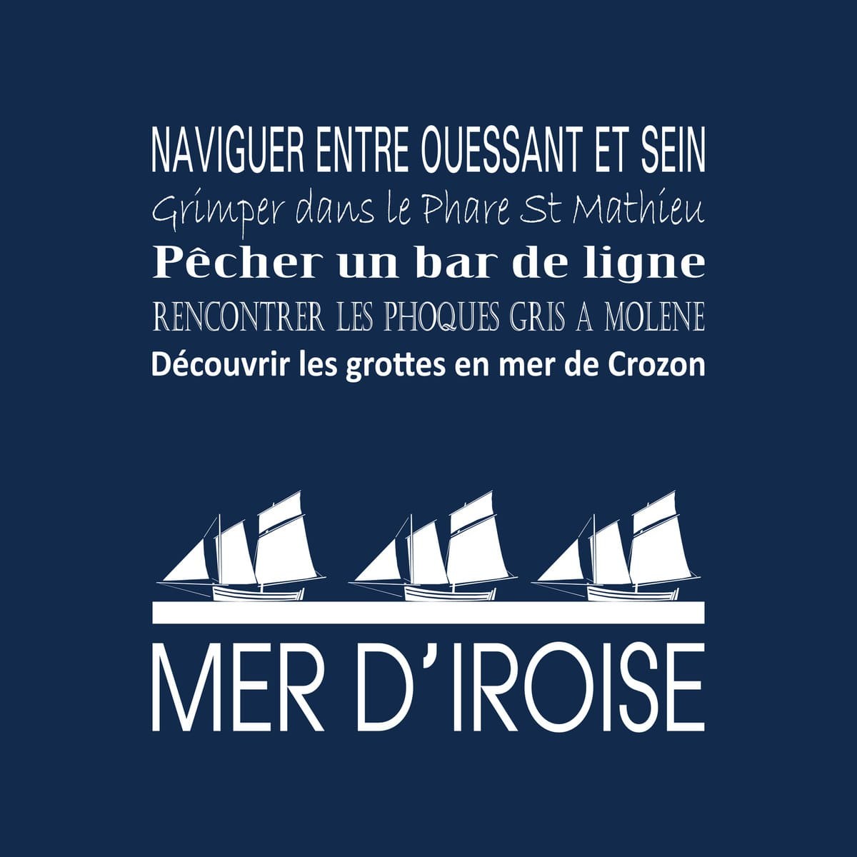 Tableau sur toile mer d'Iroise 30x30 cm bleu Tableau sur toile mer d'Iroise 30x30 cm bleu