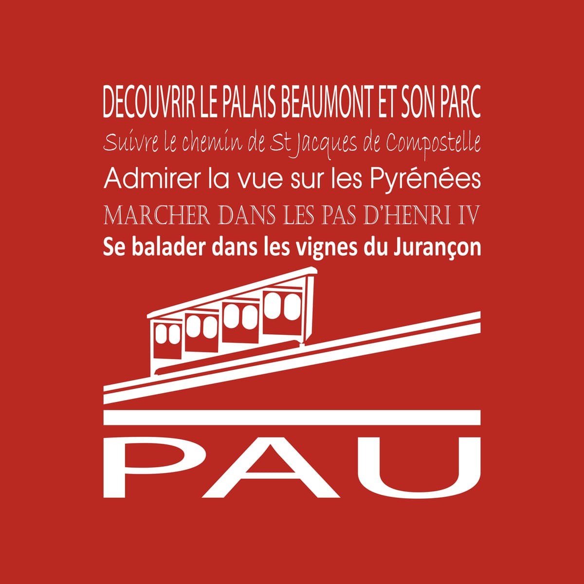 Tableau sur toile Pau 30x30 cm rouge Tableau sur toile Pau 30x30 cm rouge