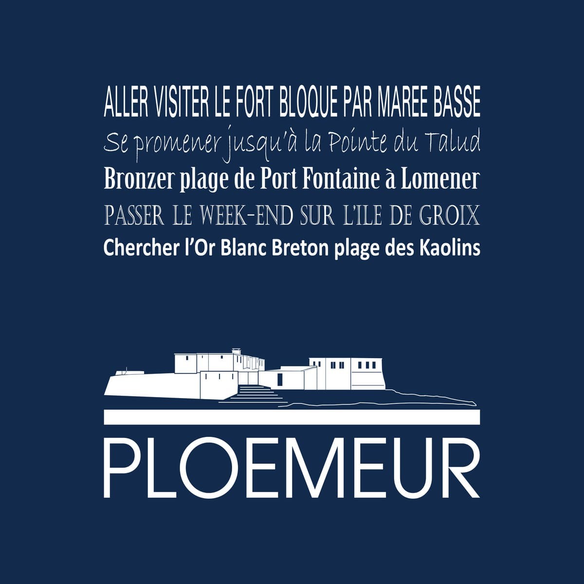 Tableau sur toile Ploemeur 30x30 cm bleu Tableau sur toile Ploemeur 30x30 cm bleu