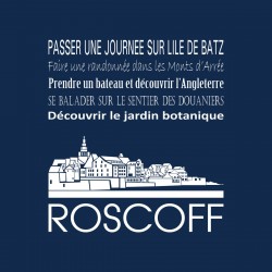 Tableau sur toile Roscoff 30x30 cm bleu