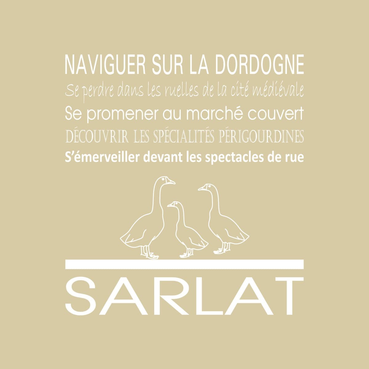 Tableau sur toile Sarlat 30x30 cm beige Tableau sur toile Sarlat 30x30 cm beige